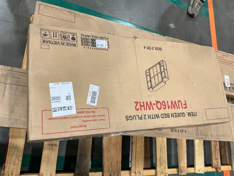 Photo 1 of *****PARTIAL SET******* MISSING BOX 1/4 ******* Queen Murphy Bed Frame with USB Ports & Dual Cabinets for Limited Places, Wooden Foldable Wall Bed with Closet and Storage Shelves for Bedroom Guest Room, Hidden-Away Design & No Box Spring Needed