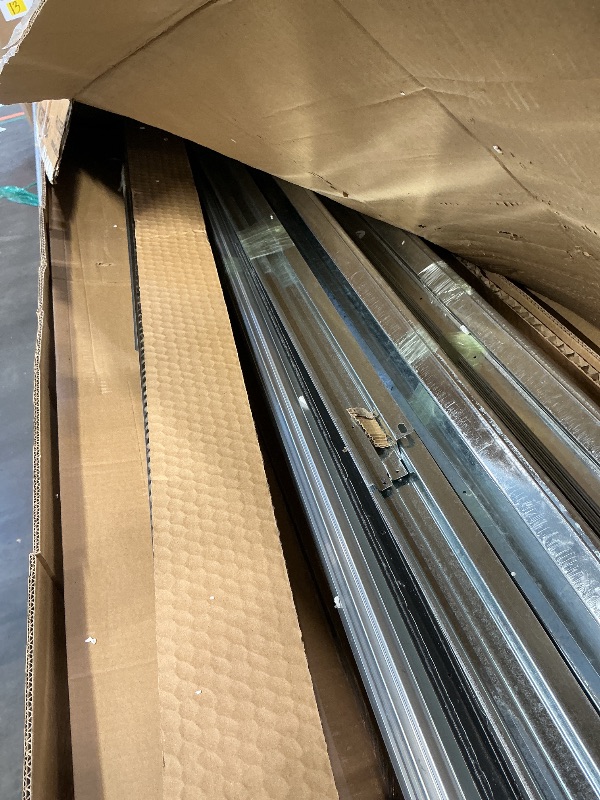 Photo 1 of ***MISSING PARTS*** ***CHECK CLERK NOTES*** 12 x 10 FT Outdoor Storage Shed, Metal Garden Tool Shed with Slooping Roof, Lockable Doors, All-Weather Bike Shed Easy to Assemble for Backyard, Patio, Lawn, Silver