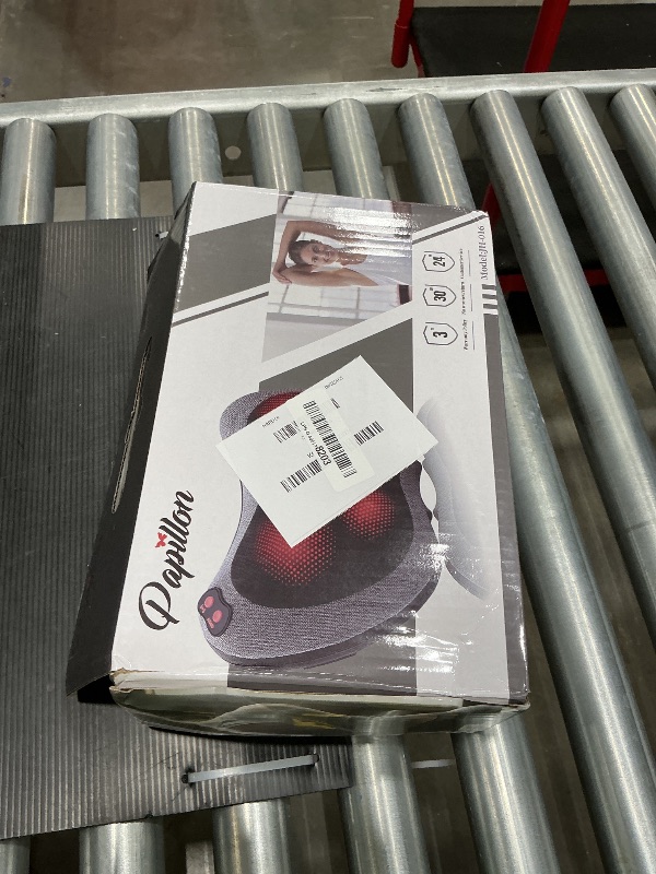 Photo 1 of *small rip* Papillon Shiatsu Back and Neck Massager with Heat, Deep Tissue Kneading,Electric Massage Pillow for Back,Shoulders,Legs,Foot,Body Muscle Pain Relief,Use at Home,Car,Office