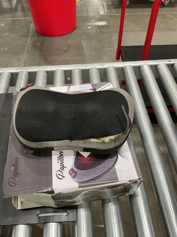 Photo 1 of *small rip* Papillon Shiatsu Back and Neck Massager with Heat, Deep Tissue Kneading,Electric Massage Pillow for Back,Shoulders,Legs,Foot,Body Muscle Pain Relief,Use at Home,Car,Office