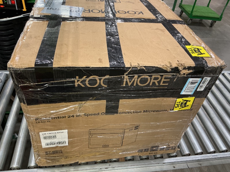 Photo 1 of ***SEE COMMENTS*** 
KoolMore KM-CWO24-AFSS Reserve Built-in Microwave Convection Oven with Air Fry, 3-in-1 Combo, Sensor Cook, Soft-Close Door, Stainless Steel, Premium 24 in. /1.6 cu. ft, Black