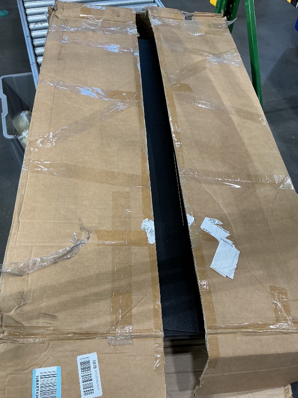 Photo 1 of ***SEE CLERK COMMENTS*** VEVOR Reception Desk, 62 Inch Rectangular Front Counter Table, Office Reception Desk Front Retail Counter with LED Light, for Checkout, Lobby, Beauty Salon and Office, Black & Brown