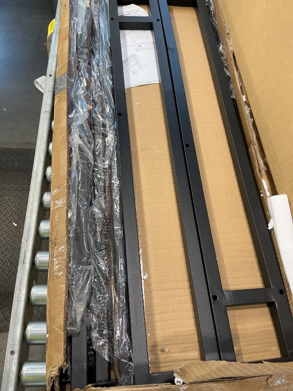 Photo 1 of *SEE CLERK COMMENTS* *Missing Parts*
Kiivakii Full Size Bed Frame with Headboard, LED Platform Bed with 4 Storage Drawers, Built in Charging Station, Noise-Free, Metal Support Base, No Box Spring Needed, Gray