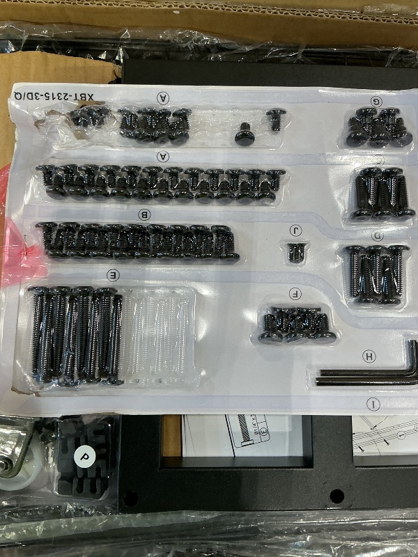 Photo 1 of *SEE CLERK COMMENTS* *Missing Parts*
Kiivakii Full Size Bed Frame with Headboard, LED Platform Bed with 4 Storage Drawers, Built in Charging Station, Noise-Free, Metal Support Base, No Box Spring Needed, Gray