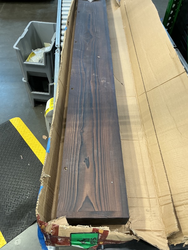 Photo 1 of ***SEE CLERK COMMENTS*** Avana Floating Fireplace Mantle - Mantles for Over Fireplace - Wall Mount Fireplace Mantel Shelves - Handcrafted Natural Wood Fireplace Mantels - Fireplace Mantel 72 Inches x 8 x 3 - Rustic Brown