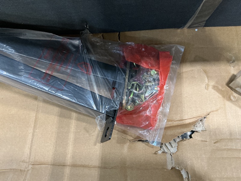 Photo 1 of *Dirty* *No main frame* Zevemomo Floating King Bed Frame with Storage Headboard, Upholstered Platform Floating Bed Frame King with LED Lights, Charging Station with USB Ports, Noiseless, White