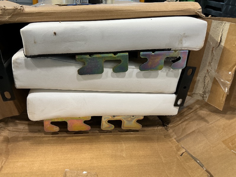 Photo 1 of *Dirty* *No main frame* Zevemomo Floating King Bed Frame with Storage Headboard, Upholstered Platform Floating Bed Frame King with LED Lights, Charging Station with USB Ports, Noiseless, White