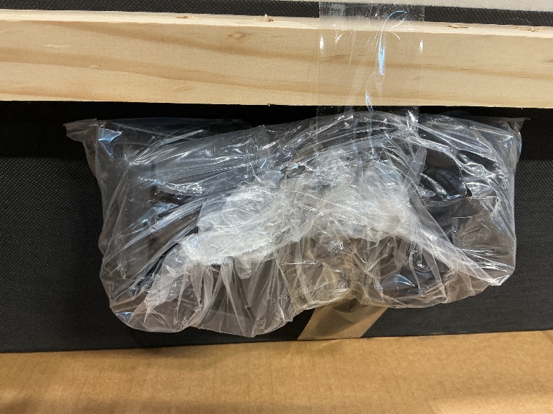 Photo 1 of *Dirty* *No main frame* Zevemomo Floating King Bed Frame with Storage Headboard, Upholstered Platform Floating Bed Frame King with LED Lights, Charging Station with USB Ports, Noiseless, White