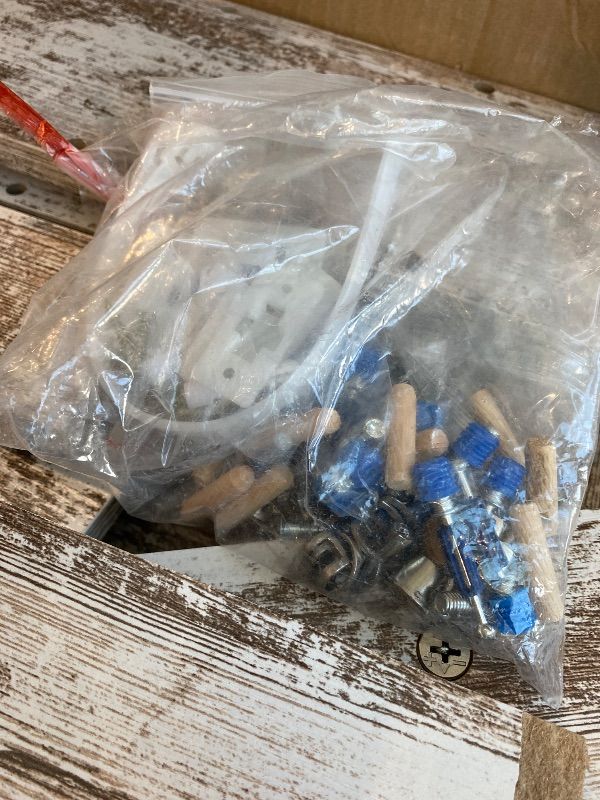 Photo 1 of *Minor Damaged* Little Tree 63-Inch Long Console Tables for Entryway, Large Sofa Table Behind Couch, Wooden Entry Foyer Hallway Table, Modern Console Sofa Tables for Living Room, Distressed White