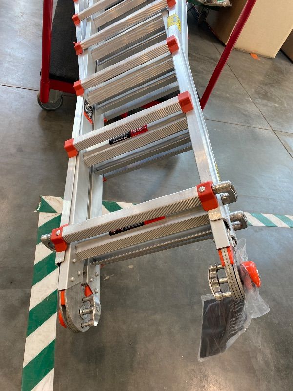 Photo 1 of *Major Damaged*Little Giant Ladders, SkyScraper, M21, 11-21 Foot, Stepladder, Aluminum, Type 1A, 300 lbs Weight Rating, (10121),Gray