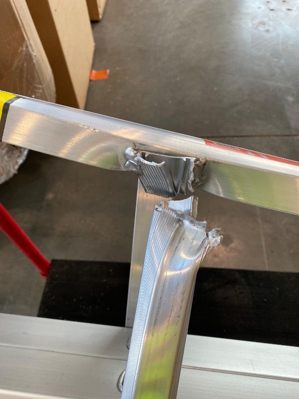 Photo 1 of *Major Damaged*Little Giant Ladders, SkyScraper, M21, 11-21 Foot, Stepladder, Aluminum, Type 1A, 300 lbs Weight Rating, (10121),Gray