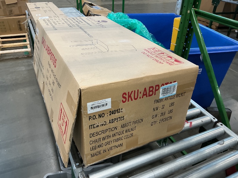 Photo 1 of *Partial Set - Check clerk notes*
East West Furniture DLAB5-AWA-05 5 Piece Dining Set Contains a Round Dining Room Table with Dropleaf and 4 Upholstered Chairs, 42x42 Inch, Antique Walnut