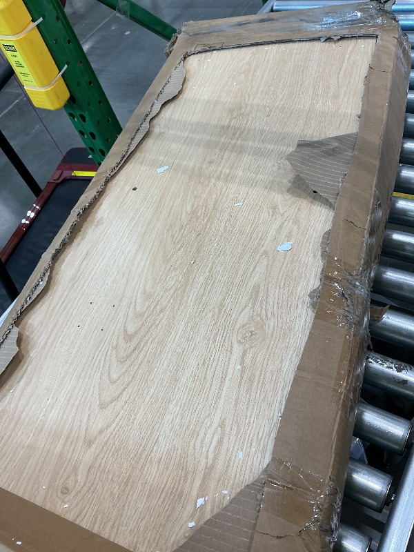 Photo 1 of 55'' TV Stand for 65 Inch, Fluted Modern TV Stands for Living Room with Sliding Doors and Adjustable Shelf, Entertainment Center with Storage Media TV Console Table for Bedroom (Natural Oak)