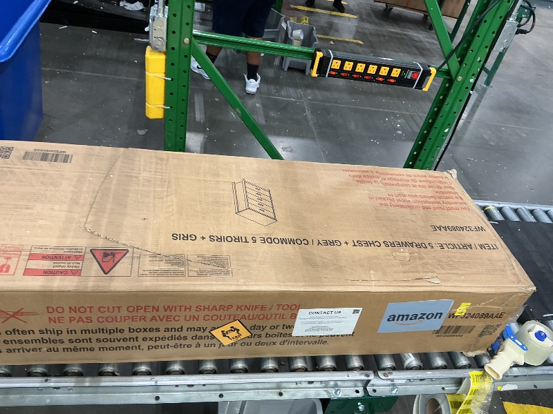 Photo 1 of ***PARTIAL SET*** ***READ CLERK NOTES*** Merax 4-Pieces Queen Size Bedroom Set, Platform Bed Frame with Storage Headboard USB Charging Ports & 1x Dresser Cabinet 5 Drawers & 2 x Nightstands,Vintage, Wooden, No Box Spring Needed, Light Gray