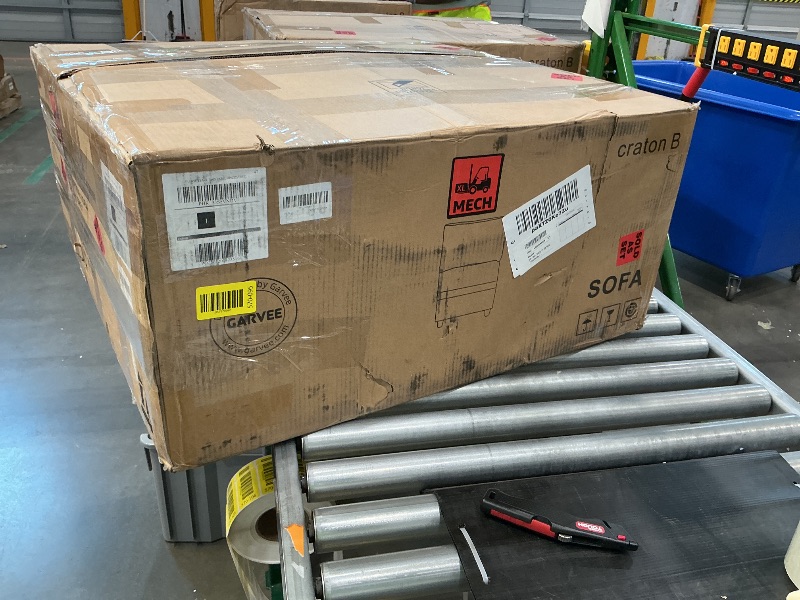 Photo 1 of 106" L-Shaped Modern Sofa Modular Sectional Cloud Couch with Charging Station, Convertible Sectional Sofa Sleeper Bed with USB/Type-C Port, Removble Chaise Sofa for Living Room, Apartment, Grey Velvet