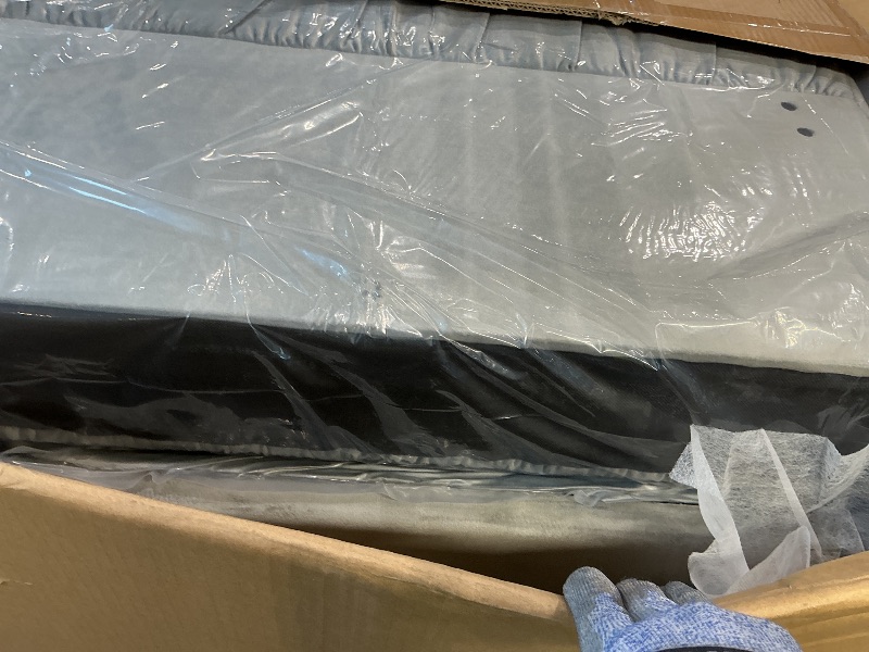 Photo 1 of 106" L-Shaped Modern Sofa Modular Sectional Cloud Couch with Charging Station, Convertible Sectional Sofa Sleeper Bed with USB/Type-C Port, Removble Chaise Sofa for Living Room, Apartment, Grey Velvet