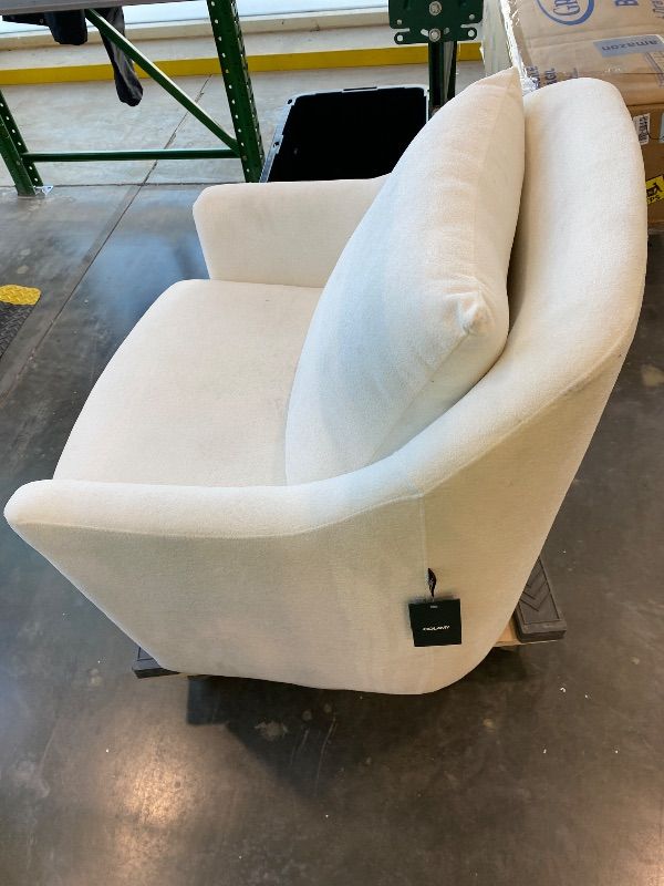 Photo 1 of ***DIRTY*** COLAMY Swivel Accent Chair, Armchair Round Barral Chair, 360° Swivel Living Room Side Chair Upholstered Soft Cushion for Nursery/Bedroom - Beige