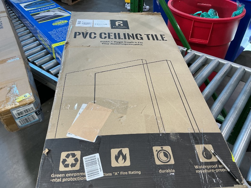 Photo 1 of 2ft x 4ft Drop Ceiling Tiles?Printed Pro Ceiling Tiles 24 x 48in. Waterproof, Washable and Fire-Rated - Reusable - High-Grade PVC to Prevent Breakage-Package of 10 Tiles