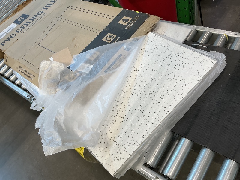 Photo 1 of 2ft x 4ft Drop Ceiling Tiles?Printed Pro Ceiling Tiles 24 x 48in. Waterproof, Washable and Fire-Rated - Reusable - High-Grade PVC to Prevent Breakage-Package of 10 Tiles