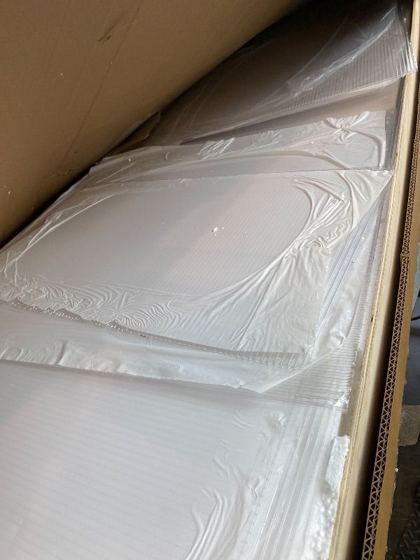 Photo 1 of *PARTIAL SET* **BOX 1/2**
8x12 FT Greenhouse for Outdoors, Polycarbonate Greenhouse with Roof Vent, Ground Nails, Lockable Push Door, Aluminum Large Walk-in Green House for Outside Garden Backyard, Patio, Lawn