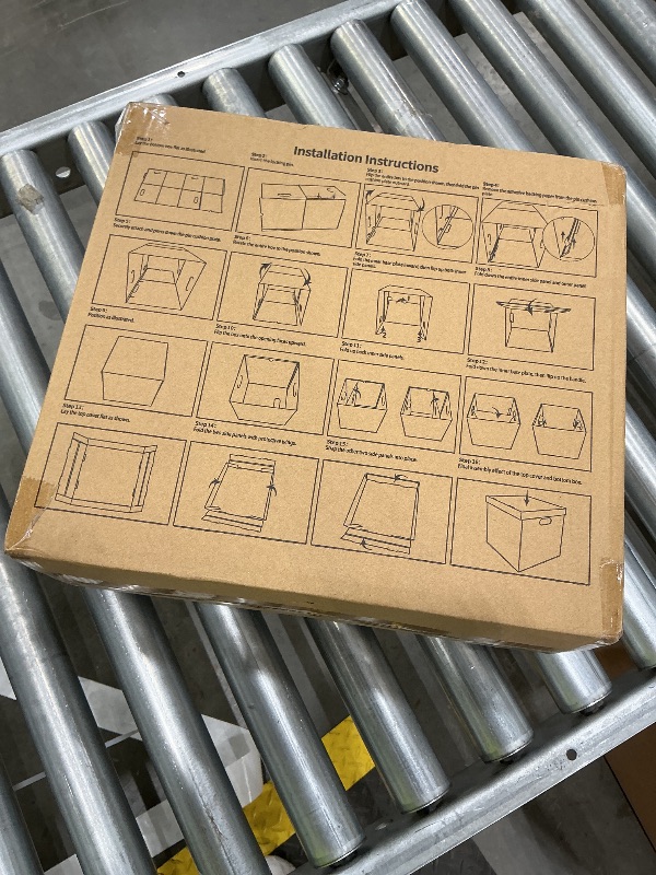 Photo 1 of 13.4x13x13 Moving Box Set of 7, Reinforced Handles with Removable Lid, Corrugated Boxes for Packaging, Moving, Carrying, Record Storage