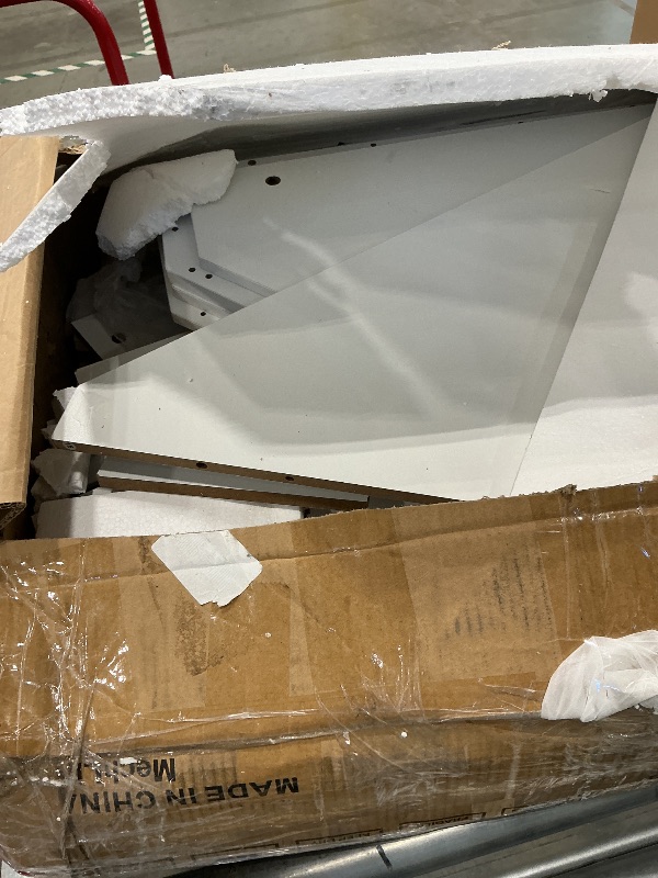 Photo 1 of ***SEE CLERK COMMENTS*** Jocoevol Corner Cabinet, Kitchen Pantry Storage Cabinet with 4 Doors and Shelves, Tall Food Pantry Storage Cabinet Farmhouse Furniture for Kitchen Dining Room, White