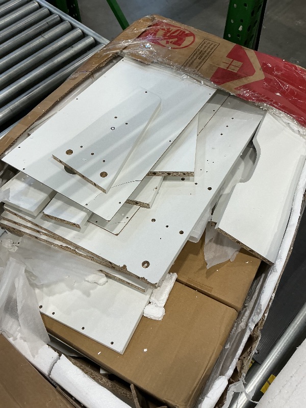 Photo 1 of ***SEE CLERK COMMENTS*** Amazon Basics 7 Cube Organizer Bookcase Shelf, Storage for Home and Office, 9.25"D x 19.49"W x 41.73"H, White