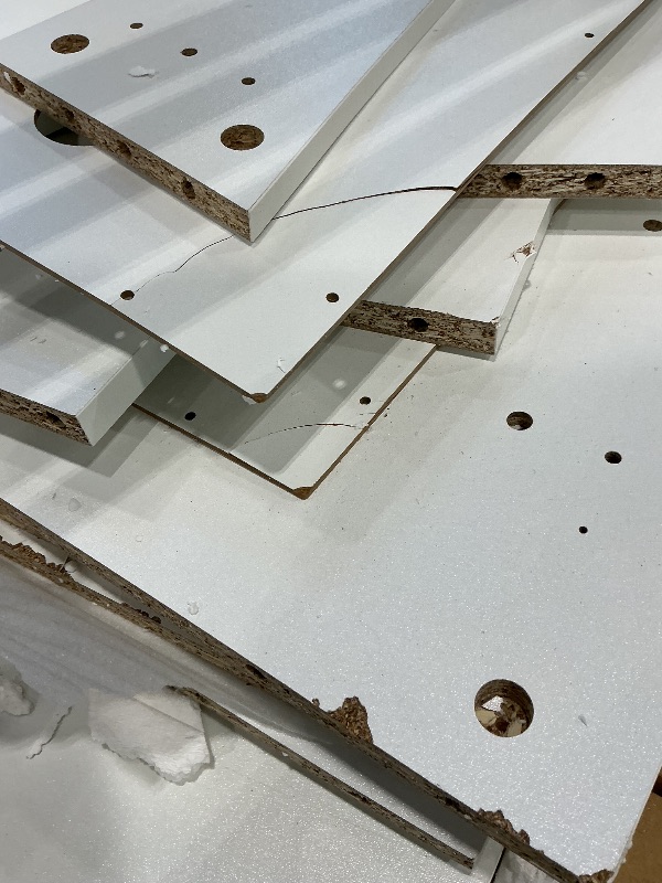 Photo 1 of ***SEE CLERK COMMENTS*** Amazon Basics 7 Cube Organizer Bookcase Shelf, Storage for Home and Office, 9.25"D x 19.49"W x 41.73"H, White