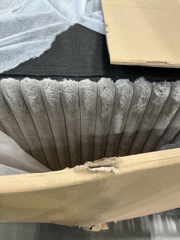 Photo 1 of ***PARTIAL SET*** Oversized U-Shaped Sleeper Sectional Sofa Modern Fluffy Corduroy Corner Convertible Sofa with Pull Out Sleeper Couch Bed ,Storage Left Chaise, Open Cabinet and Pillows for Living Room Furniture Sets