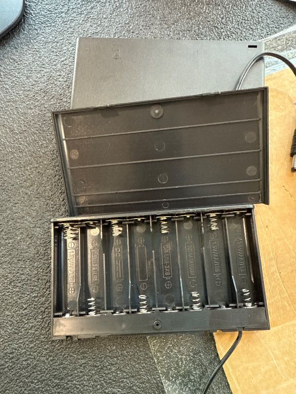 Photo 1 of (2-Pack) 12V LED Neon Battery Pack for Neon Signs & LED Decorations, 8-AA Battery Holder with DC Connector