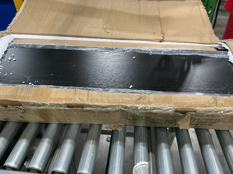 Photo 1 of ***MISSING PARTS*** ***READ CLERK NOTES*** GarveeHome King Size Bed Frame with Bookcase Headboard, 2-Tier Storage King Platform Bed with Charging Station, No Box Spring Needed Easy Assemble Black Mattress Foundation