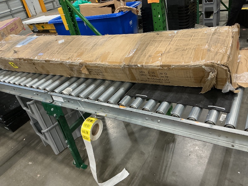 Photo 1 of ***MISSING PARTS*** ***READ CLERK NOTES*** GarveeHome King Size Bed Frame with Bookcase Headboard, 2-Tier Storage King Platform Bed with Charging Station, No Box Spring Needed Easy Assemble Black Mattress Foundation