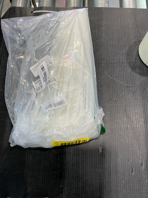 Photo 1 of 120 PCS 12 Inch Plastic Zip Ties with Screw Holes, Heavy Duty Mountable Cable Ties, UV Resistant Electrical Zip Ties for Indoor & Outdoor (White)