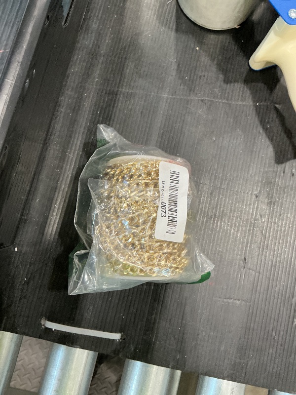 Photo 1 of [33ft] Gold Chain for Jewelry Making, 8.3mm Wide Gold Aluminum Curb Link Chain Roll Bulk for DIY Jewelry Making Craft