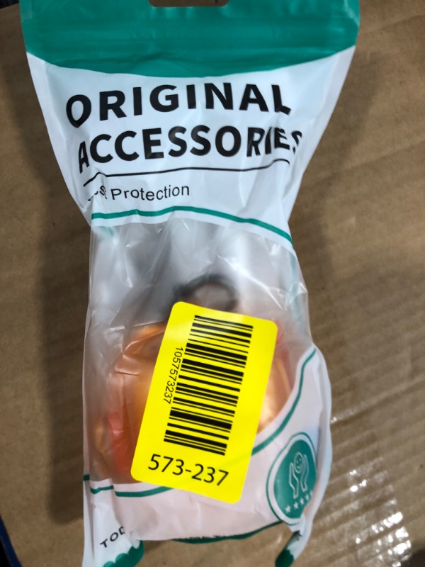 Photo 1 of [Upgrade Secure Lock] for Beats Powerbeats Pro 2 2025 Case Cover with Cleaner Kit, AGENTNANO Clear TPU Shockproof Protective Cover with Beats Powerbeats Pro 2 Charging Case with Carabiner-Clear Orange