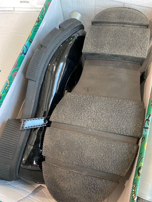 Photo 1 of *Minor Damage*
JABASIC Girls School Uniform Dress Shoes T-Strap Mary Jane Flats (5,Black)