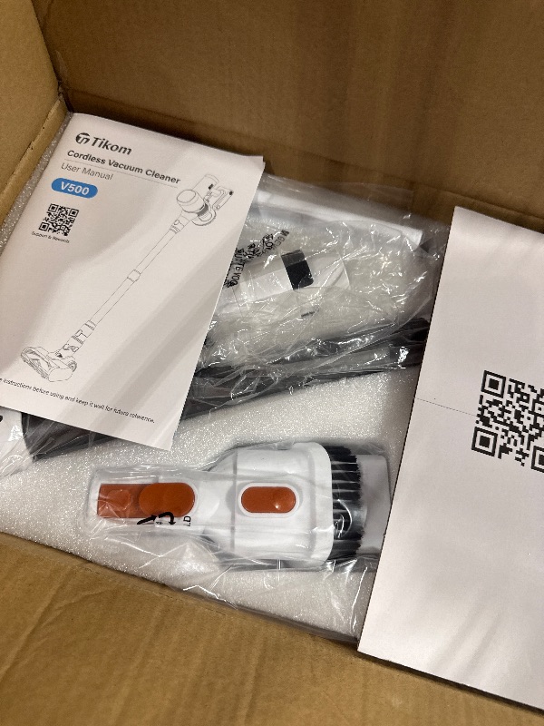 Photo 1 of ***CORRECT ITEM***Tikom V500 Cordless Vacuum Cleaner for Home, 40000Pa/450W Stick Vacuum with LED Touch Screen, Charging Wall Dock, Anti-Tangle, Lightweight Handheld Vacuum for Pet Hair, Hard Floor, Carpet