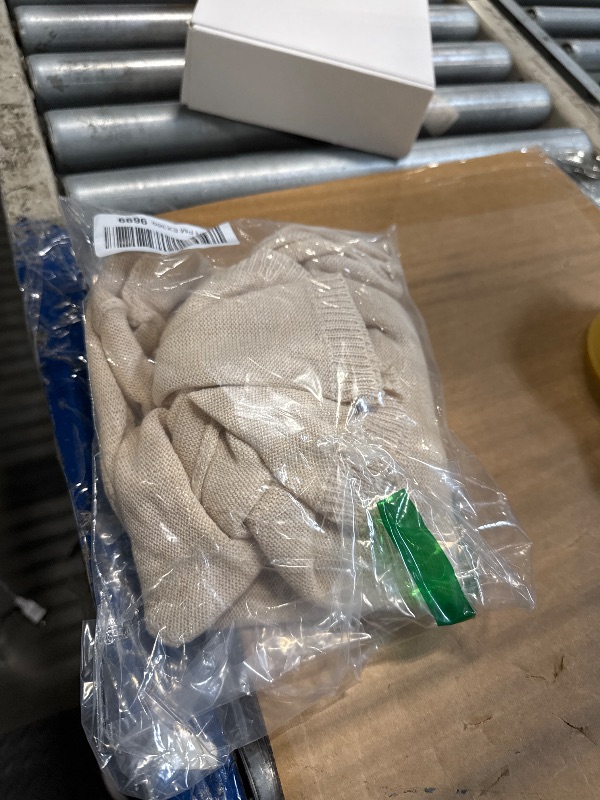 Photo 1 of ****RENTAIL PRICE 14.99***** Womens Sweaters Pullover Long Sleeve Crewneck Shirts Ribbed Knit Sweater Slim Fitted CasualJumper Tops Large Beige