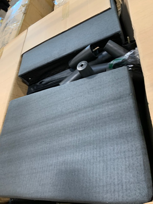 Photo 1 of *****PARTIAL SET**** Shintenchi Small Convertible Sectional Sofa Couch with Movable Ottoman,3 Seat L-Shaped Linen Fabric Modern Sofa,Upholstered Sofa for Apartment,Living Room and Office,Dark Grey