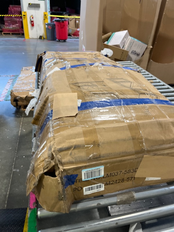 Photo 1 of JXQTLINGMU Farmhouse 76" Height Computer Desk with Hutch, Office Desk with Charging Station, Drawers and Storage Cabinet, Workstation for Office Home, Brown