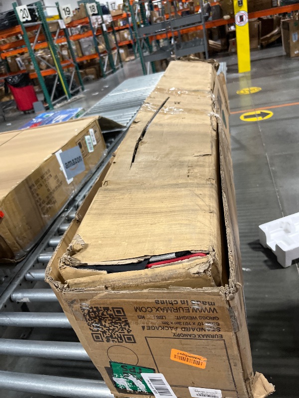 Photo 1 of ***DAMAGED LEG***
Eurmax USA 10'x10' Pop-up Canopy Tent Commercial Instant Canopies with 4 Removable Zipper End Side Walls and Roller Bag, Bonus 4 SandBags(White)