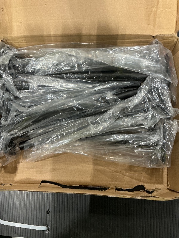 Photo 1 of 16 Pcs 8" Black Solid Steel Floating Shelf Bracket Blind Shelf Supports - Hidden Brackets for Floating Wood Shelves - Concealed Blind Shelf Support – Screws and Wall Plugs Included