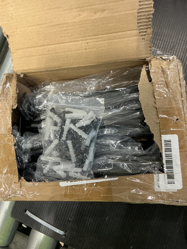 Photo 1 of 16 Pcs 8" Black Solid Steel Floating Shelf Bracket Blind Shelf Supports - Hidden Brackets for Floating Wood Shelves - Concealed Blind Shelf Support – Screws and Wall Plugs Included