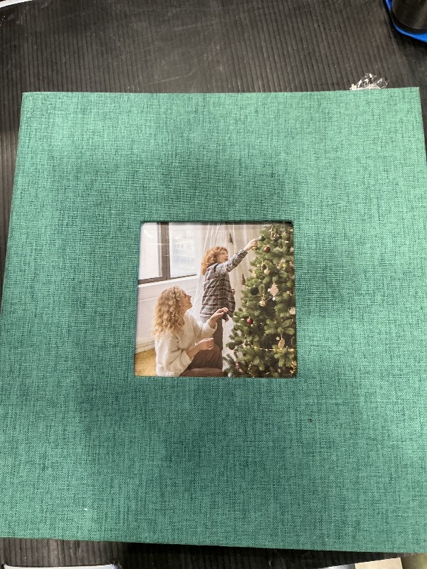 Photo 1 of 
Stoepeoco Large Photo Album Self Adhesive for 4x6 5x7 8x10 Pictures 40 Blank Pages,DIY Linen Scrapbook Album with 1 Metallic Pen (Modern, Lime green, 11"x10.6" 40Pages)