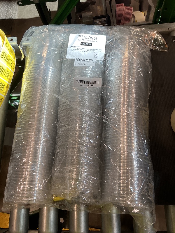 Photo 1 of [100 Sets-16 oz.] Plastic Cups With Dome Straw Slot Lids PET Crystal Clear Disposable Togo Cup BPA Free For Party Ice Cold Drinks Coffee Tea Parfait Dessert Smoothie Bubble Boba Fruit Milkshake Slush