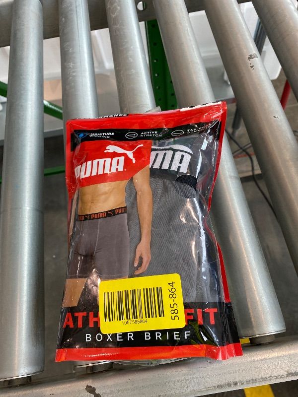 Photo 1 of *Missing Parts* PUMA Men's 2 Pack Performance Boxer Briefs, Black/Grey