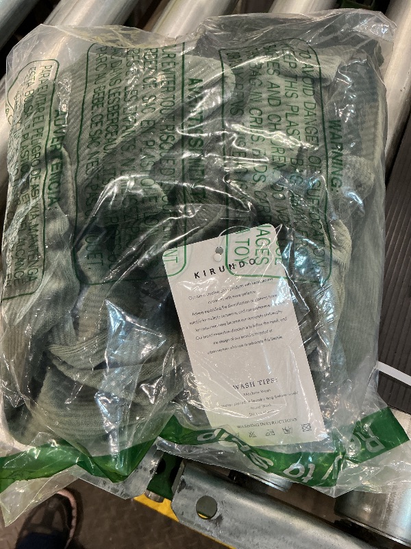 Photo 1 of KIRUNDO Fall 2 Piece Lounge Sets for Women Long Sleeve Ribbed Knit Tops Wide Leg Pants Matching Travel Outfits Postpartum(Dark Grey, Large)