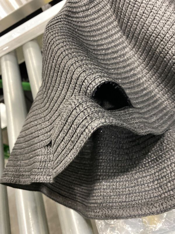 Photo 1 of *Minor Damaged - Check clerk notes*
Oversized Beach Straw Hat for Women, Fashion Large Wide Brim Visor Hats Handmade Roll Up Floppy Sun Hat for Summer Beach Cap Black