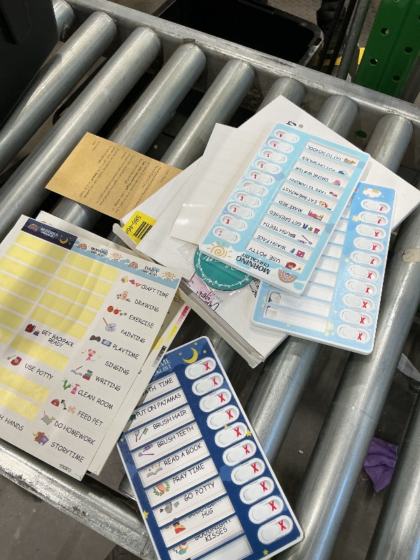 Photo 1 of 3 in 1 Bedtime/Morning/Weekly Routine Chart for Kids, Magnetic Chore Chart for Kids, Visual Schedule for Kids Toddlers Schedule Board for Home