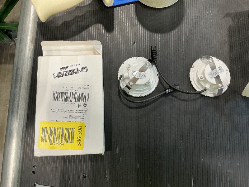 Photo 1 of 12V DC 1.5W Range Hood Lights with SM Socket Male Head Round 68mm 6500K Plastic, Hole Closet Stove LED Light Recessed, Bright White Kitchen Range Hood Light Bulbs Replacement, 2Pack